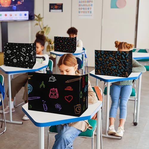 24 Pcs Privacy Folders for Students Testing, Vibrant, Black - Image 4