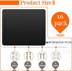 Henoyso 6 Pack Clamp-On Desk Privacy Panels, Acoustic Felt 20×24 Inch,Black - Image 2