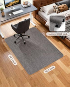 Soimeat Office Chair Mat for Hardwood Floor, 46.9" x 60.1" Non-Slip Desk Computer Chair Mat, PVC Floor Mat for Rolling Chair, Heavy Duty Wood/Tile Floor Protector Desk Rug for Home, Dark Grey - Image 6
