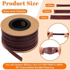 Pangda Braided Wire Loom 1/4, 1/2, 3/8'' X 300 Ft, Black-red - Image 2