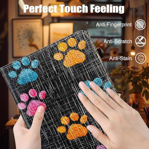 Case for Samsung Galaxy Tab S11 Ultra 14.6 Inch 2025(SM-X930/X936B),Card Slot PU Leather TPU Case Pen Holder Auto Wake Sleep,Colorful Paw - Image 6