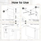 Felt Desk Divider, Clamp-On Privacy Panel, 24 x 48 Inch, Oatmeal - Image 6