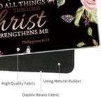 4 in 1 Mouse Pad Combo, Large Gaming Mouse Pad + Keyboard Wrist Support + Mouse Wrist Rest + Coaster, Table Pad with Stitched Edge Ergonomic Wrist Pad Set, Philippians 4-13 Flowers - Image 5