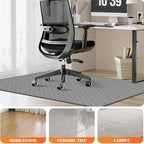 KMAT Office Chair Mat, 46x60in Heavy Duty Hardwood/Tile Floor Protector, Floor Mat Computer Desk Mat for Rolling Chairs, Work, Study, Office, Grey - Image 6