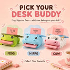 3D Printed Frog Sticky Note Holder with Pen Rest,Sticky Note Holder (Frog+Cow-Brown) - Image 3