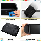 Qunclay 6 Pcs Black Plastic Turn in Trays, Letter Size Classroom Bins - Image 2