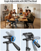 OMOTON TP02-Pro-PK 65" Magnetic Phone Tripod Kit with Fill Light & 2 Remote - Image 5