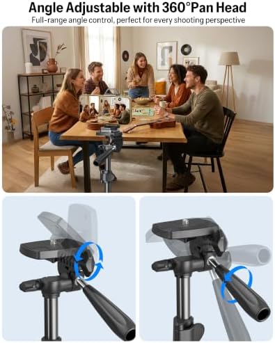 OMOTON TP02-Pro-PK 65" Magnetic Phone Tripod Kit with Fill Light & 2 Remote - Image 5