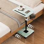 TV Dinner Tray Table, C Shaped TV Trays on Couch, Oak - Image 5