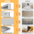 Pegboard Smith 48PCS Metal Pegboard Kit – 12"x24" Tool Storage Wall Organizer Pegboard with Hooks and Bins for Garage, Workshop, Kitchen, Office, and Craft Room (Gray) - Image 5