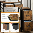 JUSTOGO Printer Stand with 4 Drawer, Extra Large File Cabinet - Image 5