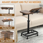 Portable Rolling Over Bed Laptop Desk, Adjustable Height and Tilt for Home - Image 3