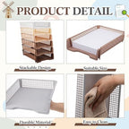 Geetery Turn in Trays Classroom, Gradient Brown, Set of 6 - Image 3