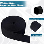 Nylon Protective Hose Sleeve Sheath Cable Cover Welding Tig Torch Hydraulic Hose, 1.5 Inch ID, 25 Feet Length, Black - Image 2