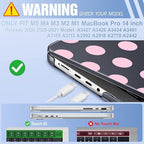 May Chen for 2026 MacBook Pro 14-inch M5 M4 M3 M2 M1 Pro/Max Chip, Release 2026 2025-2021, Model A3427 A3426 A3434 A3112 A3401 A3185, Plastic Hard Shell with Keyboard Cover, Pink Dots - Image 2