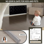 Area Floor Mat for Home, 4'×6' Translucent Black No Slip Waterproof Vinyl Area Rug for Hard Floor, Spill Resistant Floor Protector Cover for Kitchen, Easy Clean Splat Mat for Under High Chair - Image 4