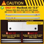 Mektron Case for 2026 MacBook Air 13-inch M5 Laptop A3449 with 13.6-inch Liquid Retina Display, 2025 2024 2022 M4/M3/M2 MacBook Air 13" Hard Shell Cover, Model A3240 A3113 A2681, Cute Elephant C342 - Image 2