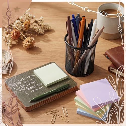 Eaasty 10 Sets Christian Sticky Note Holders with Notes and Ballpoint Pens - Image 3