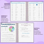 Clever Fox Budget Planner Spiral, Monthly Bill Organizer Book, Purple - Image 4