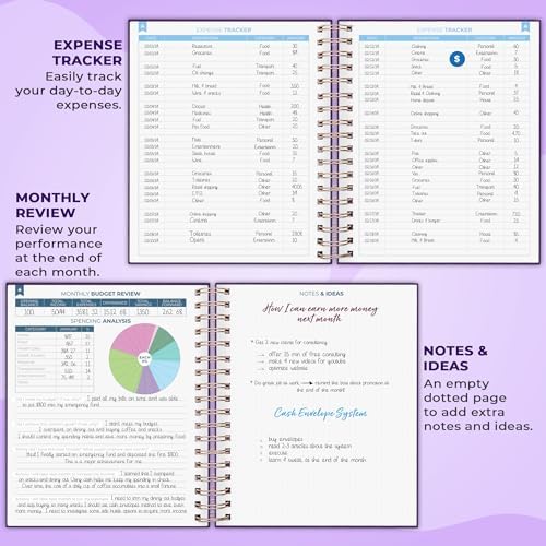 Clever Fox Budget Planner Spiral, Monthly Bill Organizer Book, Purple - Image 4