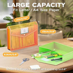 Deli 10 Pack Plastic Expanding File Folder, Colorful File Folder Organizer - Image 2