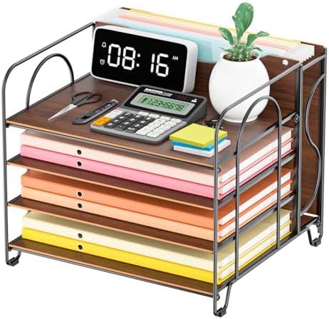 LUCYCAZ File Organizer for Desk,Desktop File Paper Organizer by LUCYCAZ