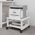 Natwind 2 Tier Laser Printer Stand,20''x20'' Under Desk Printer Cart, White by Natwind