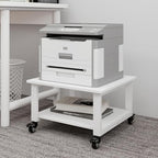 Natwind 2 Tier Laser Printer Stand,20''x20'' Under Desk Printer Cart, White by Natwind