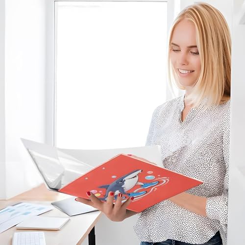 ALAZA Tralalero Tralala Meme Italian Brainrot Shark 5 3 Ring Binder 1.5 Inch Three Ring Office Binders w/clipboard & 3 Pockets, Hold 200 Sheets, 2 pcs - Image 7