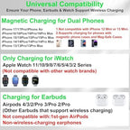 Dual Phone Foldable Wireless Charging Station for Apple, Couple&Family Use - Image 3