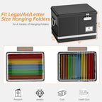 5200°F Fireproof Document Box, Foldable File Organizer with Lock - Image 4