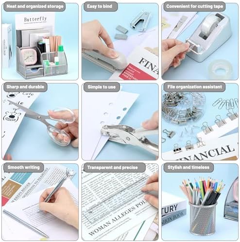 13-in-1 Office Desk Organizer Set for Back to School Supplies Accessories - Image 5