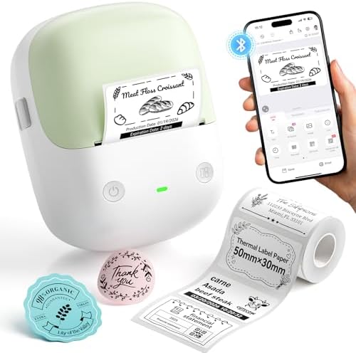 NIIMBOT B2 Label Maker Machine with Tape for Home Office, Green White by NIIMBOT%C2%AE