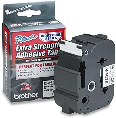 Brother Laminated Extra-Strength Black on White 1 1/2 Inch Tape in Retail Packaging (TZeS261) by Unknown