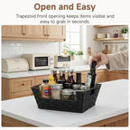 StorageWorks Pantry Baskets for Shelves, Snack Baskets, Black Paper Rope - Image 5