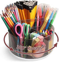 Absonic 250pcs Acrylic Pencil Holder Marker Organizer, 360-Degree Rotating Pen Holder, Crayon Organizers for Kids Pencil Organizer Caddy Art Supply Kids Desk Organizers for Office Home School, Black by Absonic
