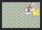 PinPix 19x13 inch Cork Bulletin Board. This Decorative Framed Pin Board Comes with Diamond Pattern in Green Design and Satin Black. Ideal for Home, Office Decor or School (PinPix-586) by PinPixBulletinBoards