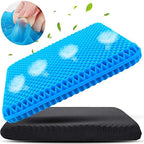 KYSMOTIC Large Gel Seat Cushion for Long Sitting (Large & Thick), Soft & Breathable, Gel Cushion for Wheelchair Reduce Sweat, Chair Cushion for Office Chair (Black Cover) by KYSMOTIC