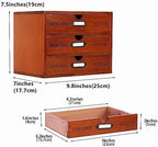 Small Wooden Drawers Wooden Box with Drawer Brown - Image 3