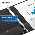 Premium Economy 3-Ring Binder, Spine Label, 1" Round Rings, Black, 6 Pack - Image 5