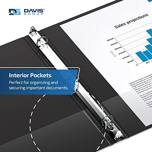 Premium Economy 3-Ring Binder, Spine Label, 1" Round Rings, Black, 6 Pack - Image 5