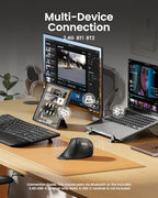 ProtoArc EM11 NL Wireless Ergonomic Mouse, Rechargeable, Black Gold - Image 4