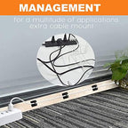 50 Pack 1.5 inch Zip Tie Adhesive Mounts Self Adhesive Cable Tie Base Holders with Multi-Purpose Tie wire clips with screw hole,Anchor stick on wire holder with 8 inch zip ties（White） - Image 5