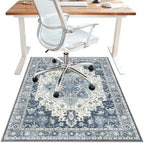36"x60" Office Chair Mat for Hardwood Floor, Non-Slip Washable Navy by BESBLEE