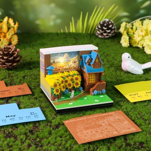 3D Calendar 2027, 3D Creative Time Piece Calendar 2027，Daily Tear-Off Memo Pad with Light, Paper Carving Desktop Decoration, 3D Art Calendar Memo Pad,Unique Holiday Craft Gift - Image 4