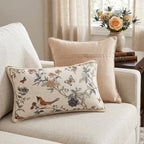 ISAENNE Designer Linen Throw Pillow Cover,Set of 2,20"x12"-Cornucopia A - Image 2