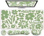 iCasso Desk Cover Mat, 4in1 Floral Large Mouse Pad with Wrist Rest by iCasso