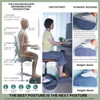 Foot Rest Under Desk for Office, Ergonomic Footrest, 2 Height Levels, Rocking Foot Stool Under Desk, Comfortable Foam Desk Foot Rest for Home Office, Gaming and Work (Charcoal Gray) - Image 2
