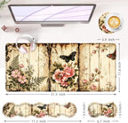Large Keyboard Mouse Pad Set, Extended Mouse Pad+Keyboard Wrist Rest Support, Memory Foam Ergonomic Easy Typing, 4Pcs (31.5×11.8 in) Desk Pad Set for Office Home,Butterfly Peony - Image 6