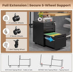 Guizeeopo Fully Assembled Home Office File Cabinet with Lock - Image 5